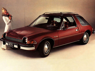 1975 AMC Pacer, designed at the same time as the Euro Golf. Hardly a flat, straight line in sight.